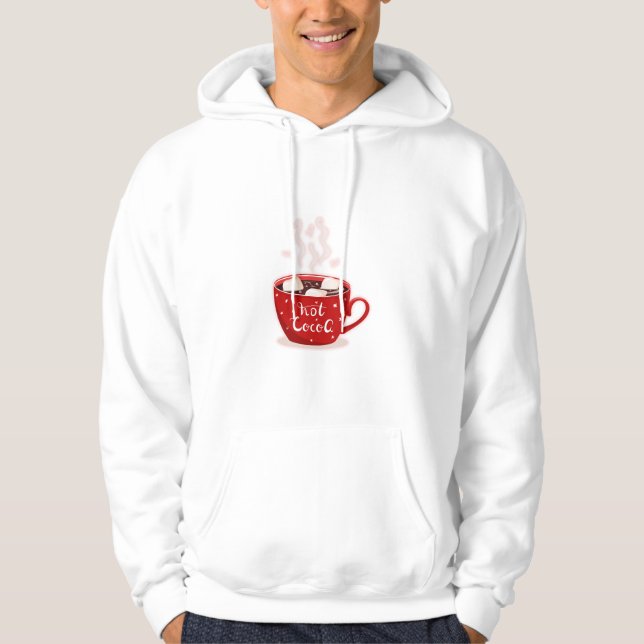 Veste À Capuche Saison du cacao chaud – Conception de mug d'hiver  (Devant)