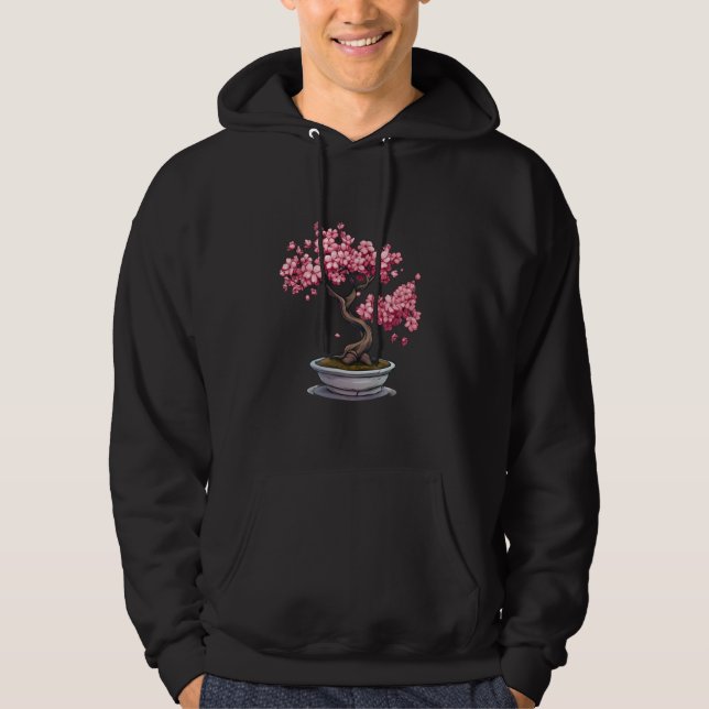 Veste À Capuche Sakura Tree Cherry Blossom Japonais Bonsai Tree Bo (Devant)