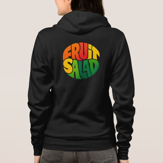 Veste À Capuche SALADE DE FRUITS – Conception de typographie circu (Dos)