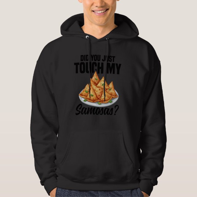 Veste À Capuche Samosas Fabriquant de la nourriture indienne Vegan (Devant)