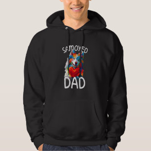 Veste À Capuche Samoyed Papa Design Pop Art Mens Samoyed Chien