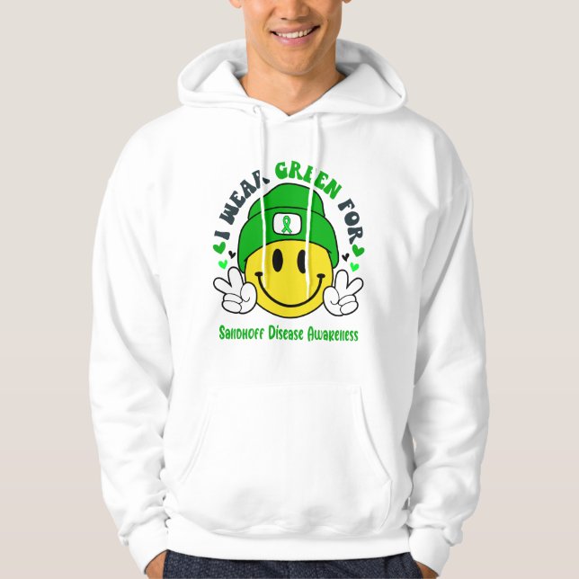 Veste À Capuche Sandhoff Maladie Sensibilisation Ribbon Soutien Ca (Devant)