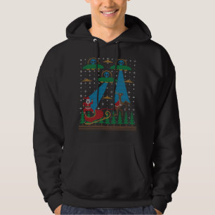 Veste À Capuche Santa Claus Alien Invasion Espace OVNI laide Chris