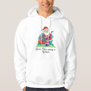 Veste À Capuche santa claus venant dans ma ville T-Shirt hoddie