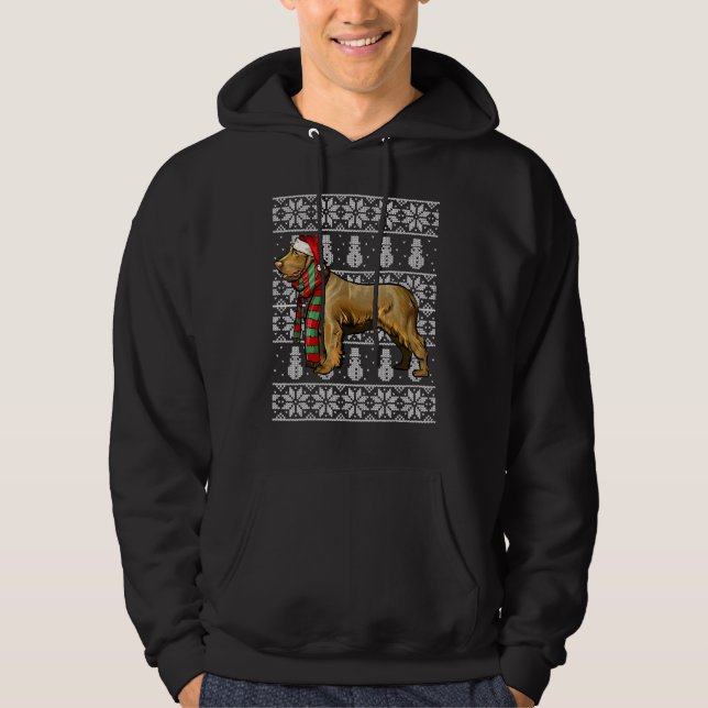 Veste À Capuche Santa Hat Xmas Boykin Spaniel Noël laid (Devant)