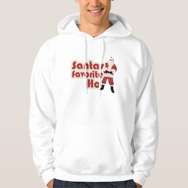 Veste À Capuche Santas Favori Ho Drôle Noël (Devant)