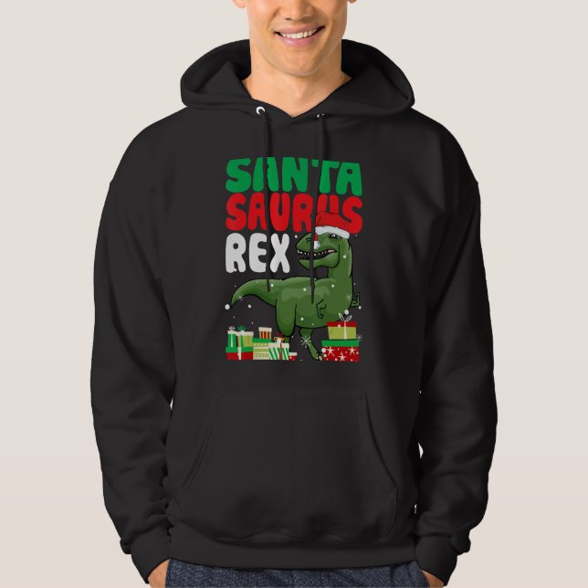 Veste À Capuche Santasaurus Rex Christmas Rex Dinosaur Père Noël E (Devant)