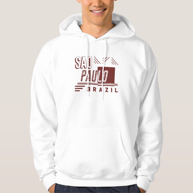 Veste À Capuche Sao Paulo Brésil Conception de Typographie Urbaine (Devant)