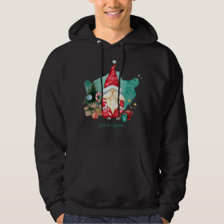 Veste À Capuche Sapin de Noël Abstrait avec flocons de neige