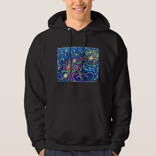 Veste À Capuche Sapin de Noël Cosmique (Devant)