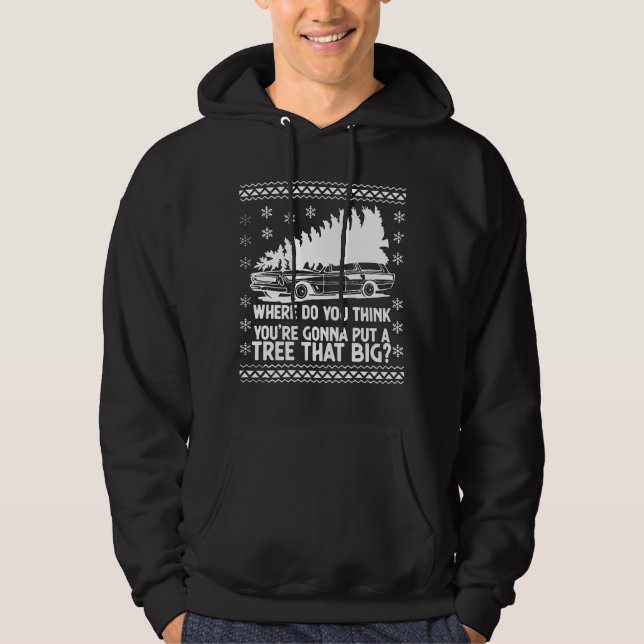 Veste À Capuche sapin de Noël de voiture (Devant)