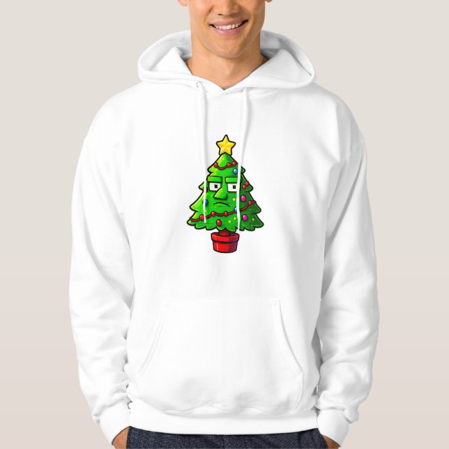 Veste À Capuche Sapin de Noël Santa Brainrot Voler Jeu Vidéo (Devant)