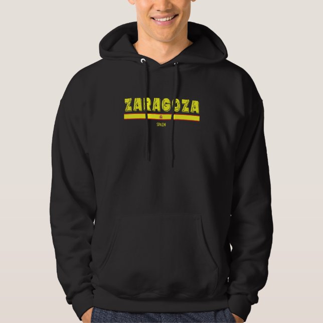 Veste À Capuche Saragosse Espagne   Drapeau Espagnol Espana Souven (Devant)