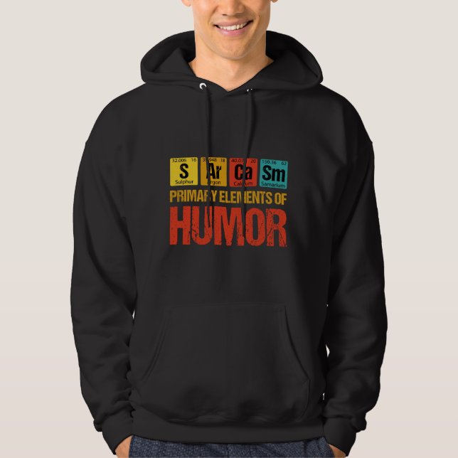 Veste À Capuche Sarcasme Éléments principaux de l'Humour (Devant)