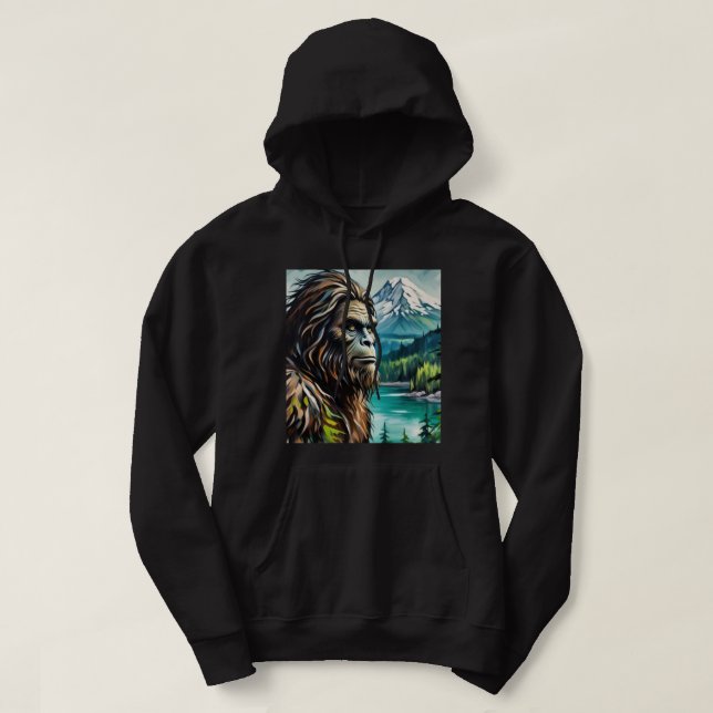 Veste À Capuche Sasquatch dans les montagnes (Design devant)