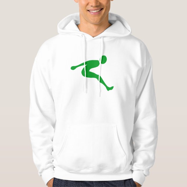 Veste À Capuche Saut en longueur - Vert gazon (Devant)