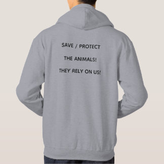 VESTE À CAPUCHE SAUVER LES ANIMAUX