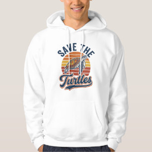 Veste À Capuche Sauver les tortues Design de T-Shirt de Tortue de
