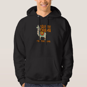 Veste À Capuche Sauvez le drame pour votre Llama Funny Animal Alpa