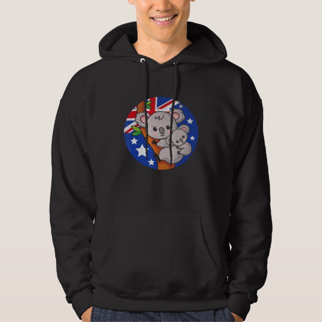 Veste À Capuche Sauvez Le Drapeau Koala D'Australie Koalas Austral (Devant)