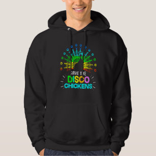 Veste À Capuche Sauvez Le Peacock De Poulets De La Disco