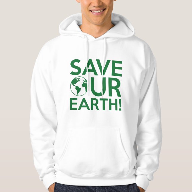 Veste À Capuche Sauvez notre Terre (Devant)