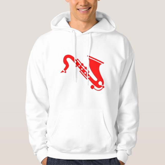 Veste À Capuche Saxophone - Rouge (Devant)