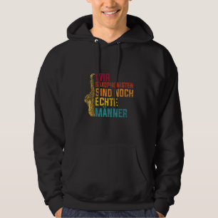 Veste À Capuche Saxophoniste Hommes Jazz Musique Saxophone