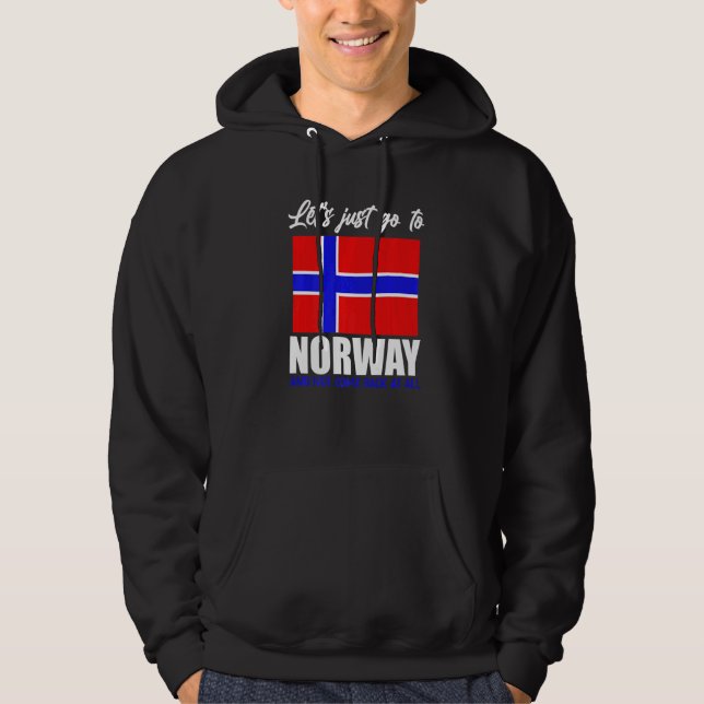 Veste À Capuche Scandinavie  Drapeau norvégien Pays nordique Norvè (Devant)