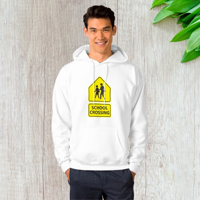 Veste À Capuche School Crossing Sign Mens Hoodie (Créateur téléchargé)