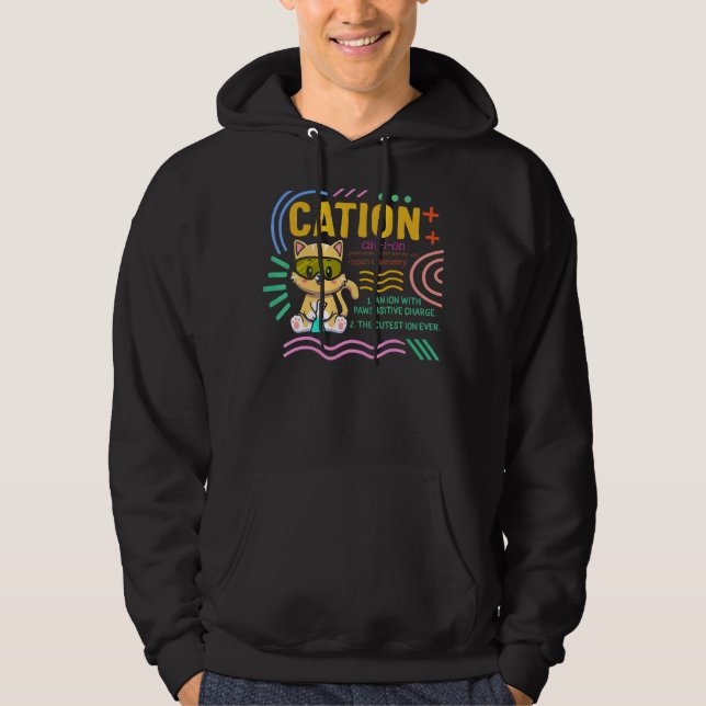 Veste À Capuche Science Nerd Cation Cute Pawsitive Chimie Scien (Devant)