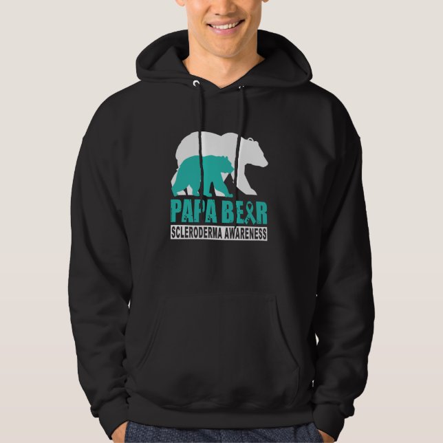 Veste À Capuche Scleroderma Sensibilisation Papa Soutien Turquoise (Devant)