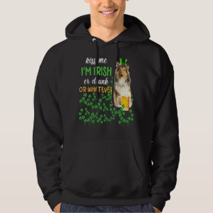 Veste À Capuche Scotch Collie Kiss Me Je suis Irlandais, Irlandais
