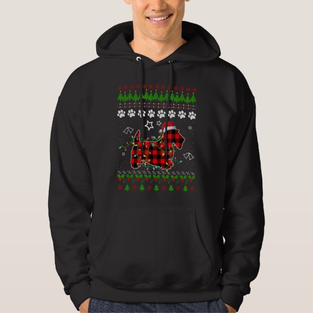 Veste À Capuche Scottish Terrier Dog Funny Xmas Ugly Sweater Chris (Devant)