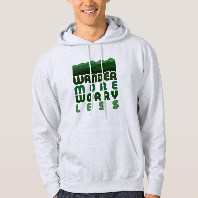 Veste À Capuche Se promener plus inquiet moins (Devant)
