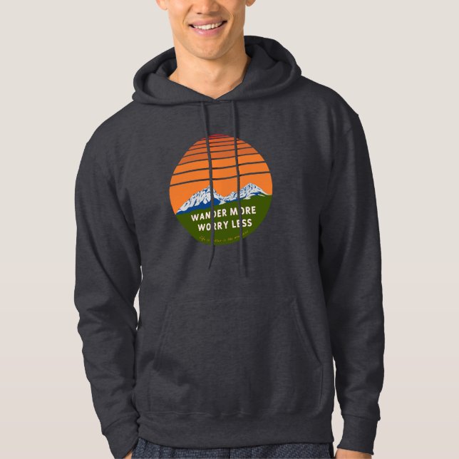Veste À Capuche Se promener plus s'inquiéter moins (Devant)