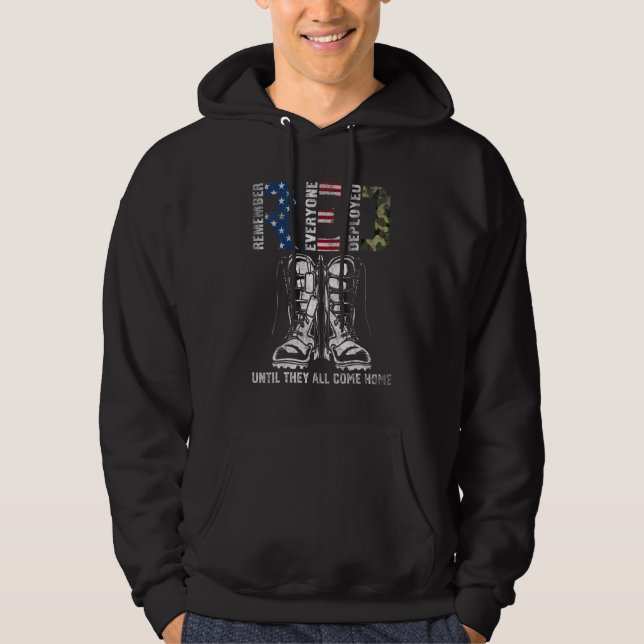 Veste À Capuche Se souvenir de tous les drapeaux camouflés US dépl (Devant)