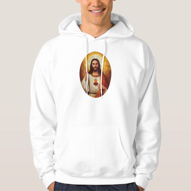 Veste À Capuche Seigneur Jésus-Christ et le coeur sacré (Devant)