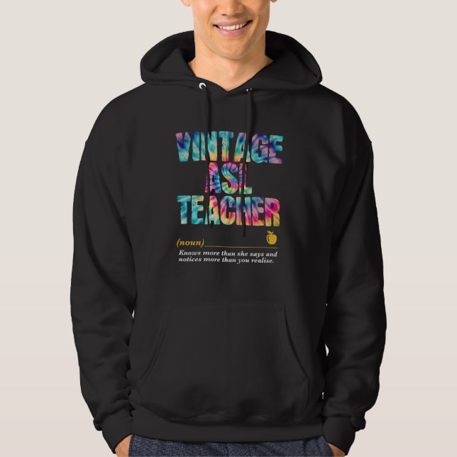 Veste À Capuche Semaine d'appréciation des enseignants en langue d (Devant)