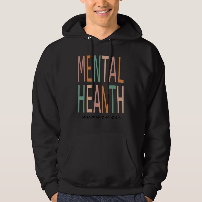 Veste À Capuche Sensibilisation à la santé mentale (Devant)