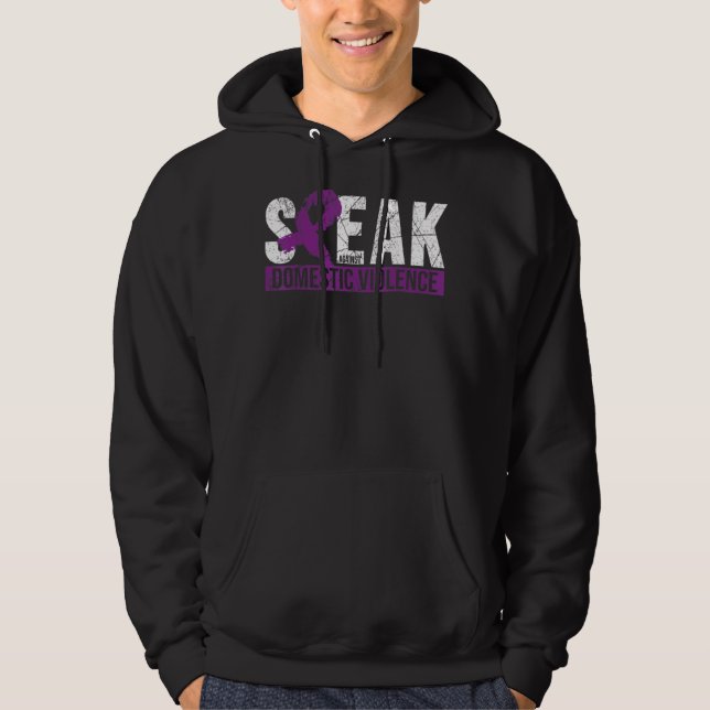 Veste À Capuche Sensibilisation à la violence domestique Violet de (Devant)