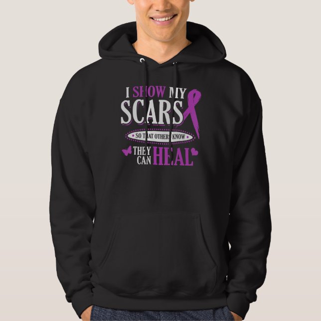 Veste À Capuche Sensibilisation à la violence familiale Ruban pour (Devant)