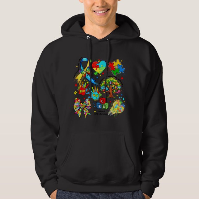 Veste À Capuche sensibilisation à l'autisme 11-0 (Devant)