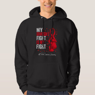 Veste À Capuche Sensibilisation au syndrome de Marfan du ruban rou
