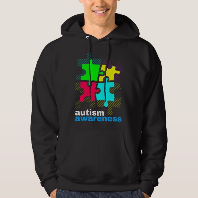 Veste À Capuche Sensibilisation sur l'autisme (Devant)