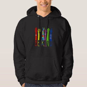 Veste À Capuche Sensibilisation sur l'autisme Be Kind Signal Langu