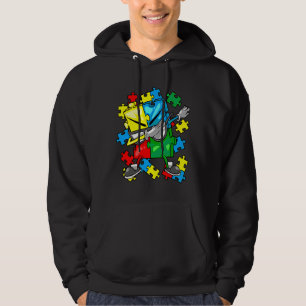 Veste À Capuche Sensibilisation sur l'autisme Dabbing Puzzle Pièce