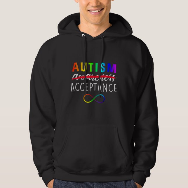 Veste À Capuche Sensibilisation sur l'autisme d'acceptation de l'I (Devant)
