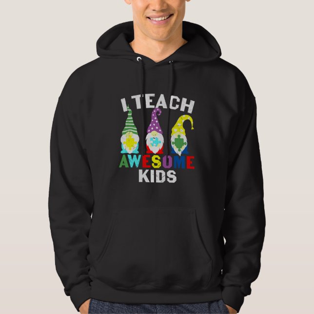 Veste À Capuche Sensibilisation sur l'autisme I Apprendre Awesome  (Devant)