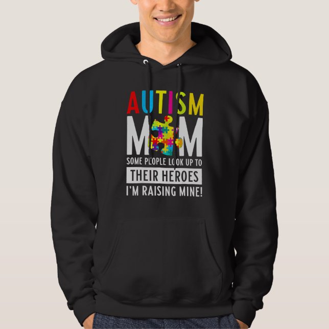 Veste À Capuche Sensibilisation sur l'autisme Maman Certaines Pers (Devant)